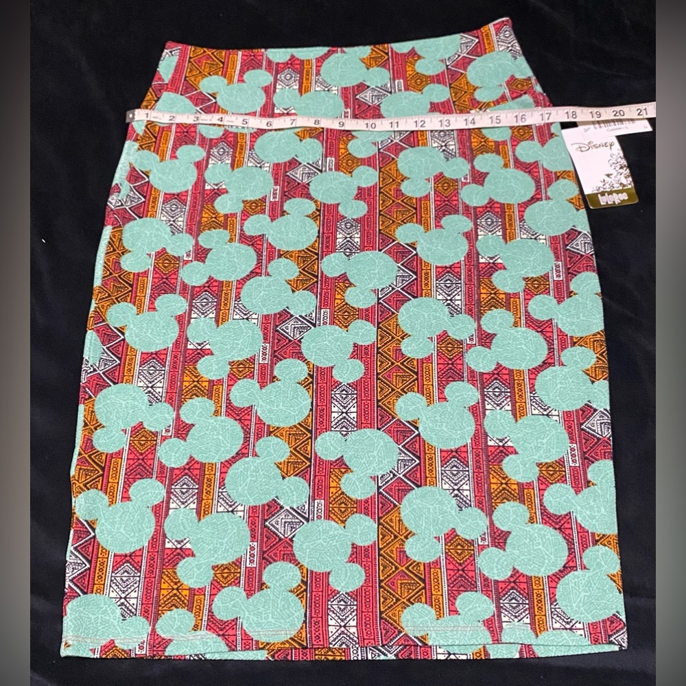 NWT Large Disney high waist stretchy fun skirt Measurements in pics knee length - Picture 5 of 11